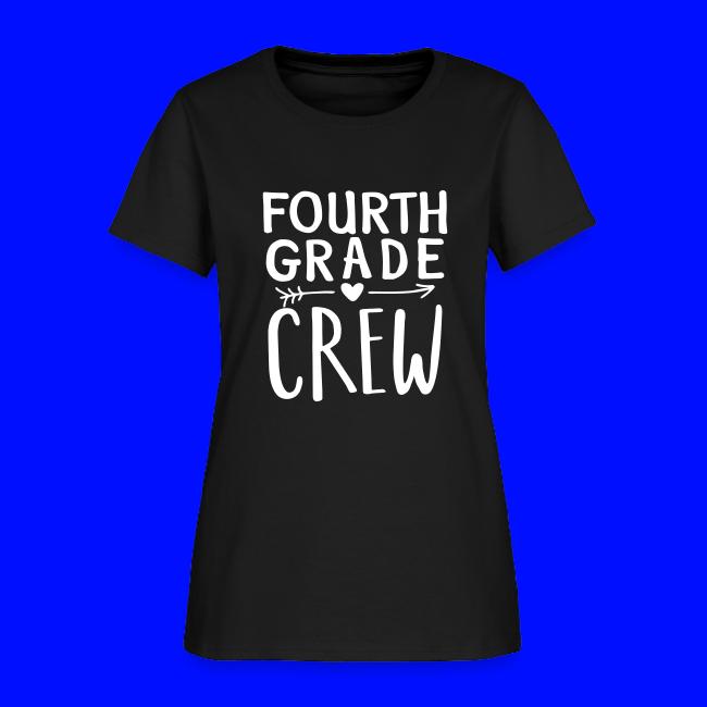 Fourth Grade Crew Heart Teacher T-Shirt