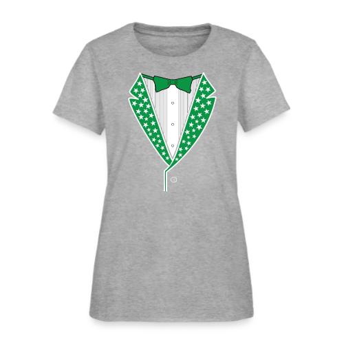 Star Tuxedo in Green PNG - Women's T-Shirt