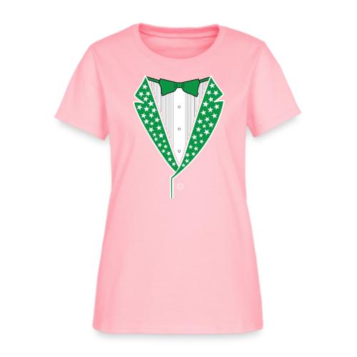Star Tuxedo in Green PNG - Women's T-Shirt