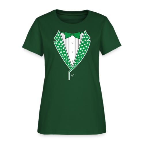 Star Tuxedo in Green PNG - Women's T-Shirt