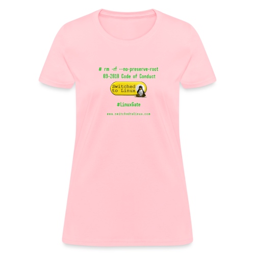 rm Linux Code of Conduct - Women's T-Shirt