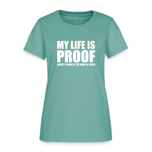 Proof: Anxiety Bows At Jesus Name - Women's T-Shirt