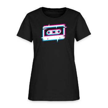 Cassette Tape - Glitch - Women's T-Shirt - black - Front