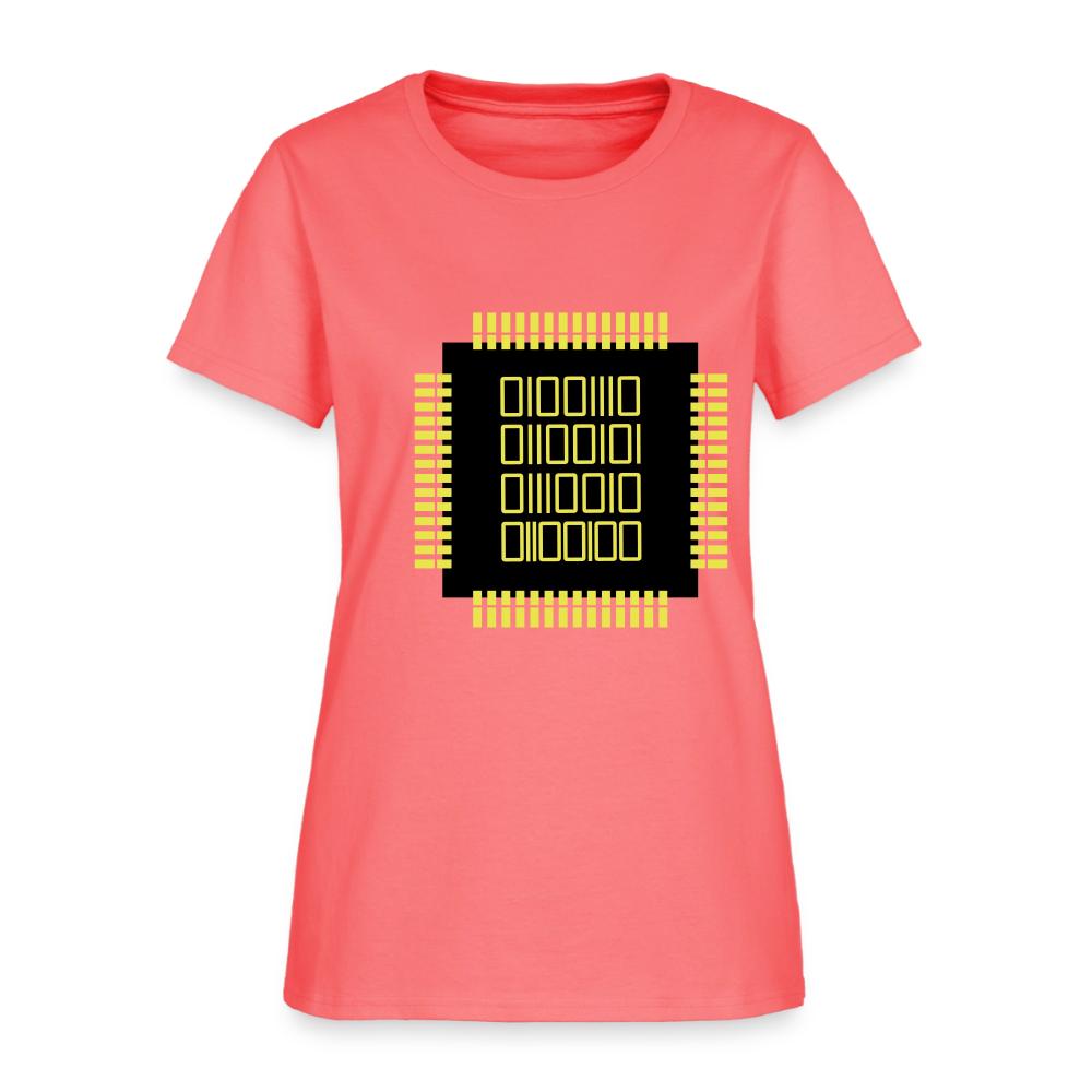 Nerd - Binär - SoC - Women's T-Shirt coral