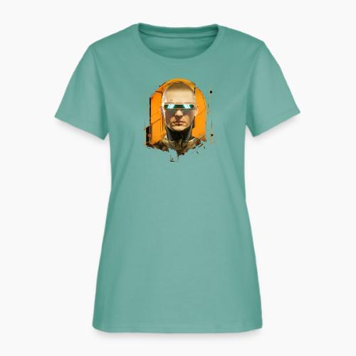 palnoch cyberpunk human head artwork - Women's T-Shirt