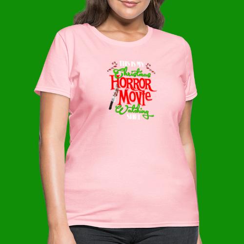 Christmas Horrow Movie Watching Shirt - Women's T-Shirt