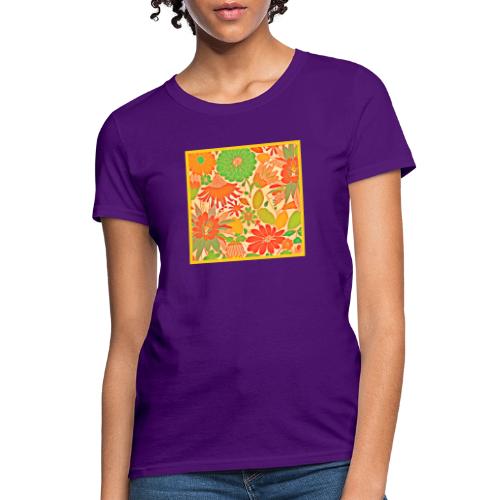 Vibrant Blossom Elegance Pattern - Women's T-Shirt