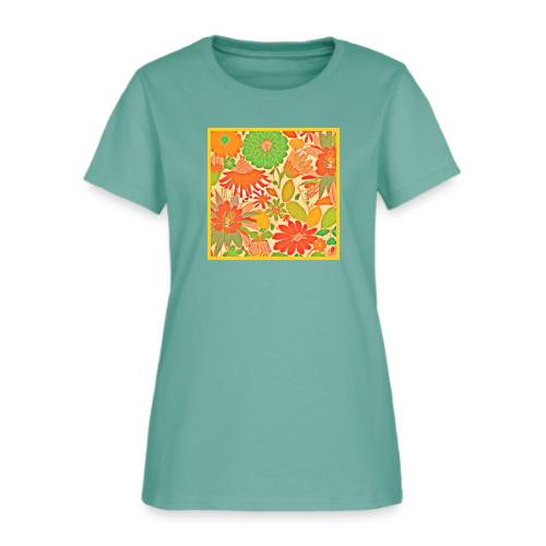 Vibrant Blossom Elegance Pattern - Women's T-Shirt