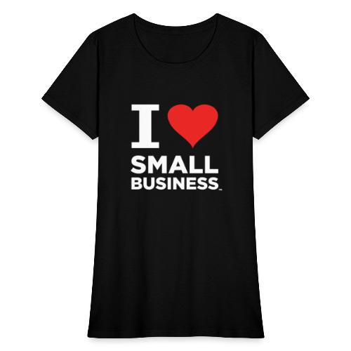 I Heart Small Business Logo (Red & White) - Women's T-Shirt