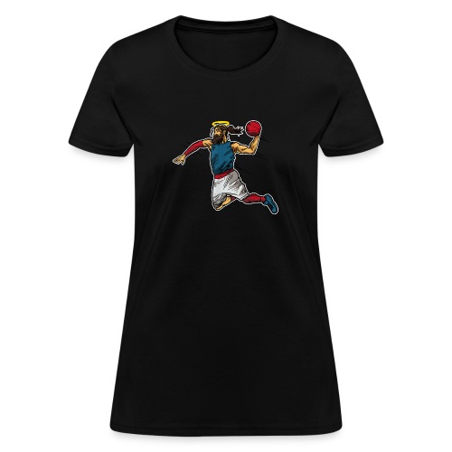 Funny Jesus Dunking Basketball Gift Basketball - Women's T-Shirt