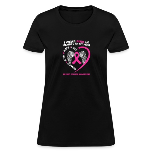 Gift I Wear Pink In Memory Of My Mom Breast Cancer - Women's T-Shirt