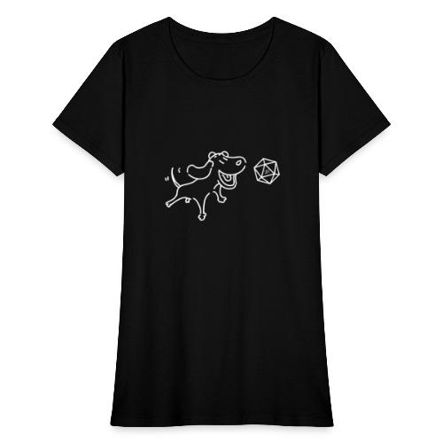 Cute Dog with D20 Dice - Women's T-Shirt