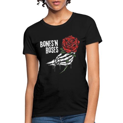 skull bones roses - Women's T-Shirt