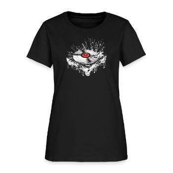 🎵 Vinyl Vibes ⚡️ Graffiti Turntable Art - Women's T-Shirt - black - Front