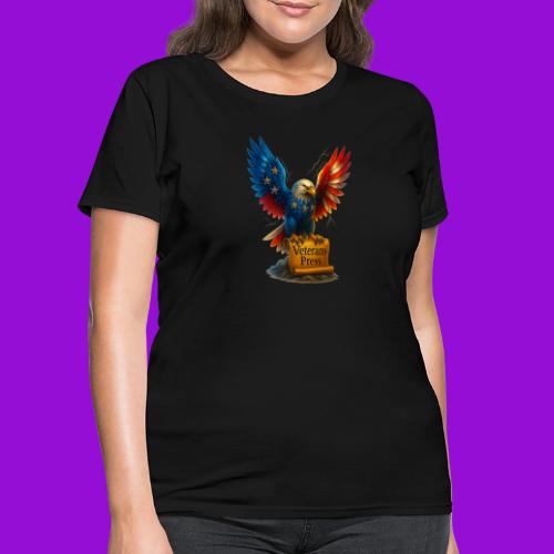 Veterans Press & Bald Eagle Flag 2 Print Set - Women's T-Shirt