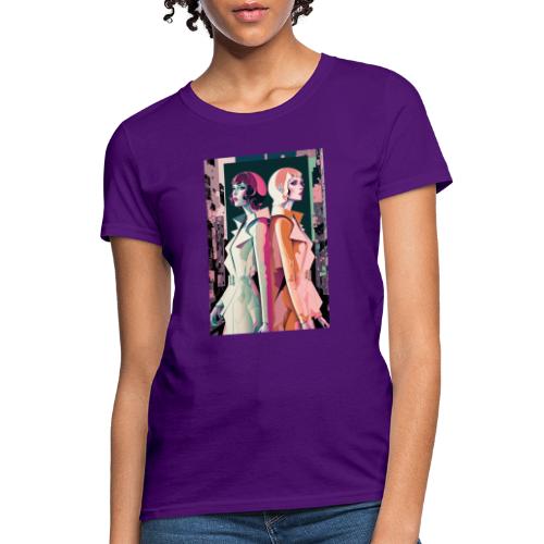 Trench Coats - Vibrant Colorful Fashion Portrait - Women's T-Shirt