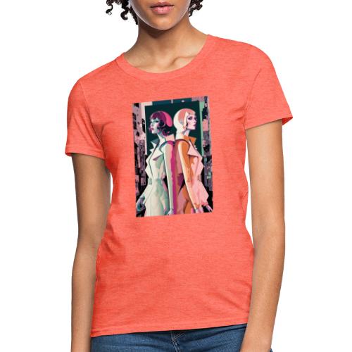 Trench Coats - Vibrant Colorful Fashion Portrait - Women's T-Shirt