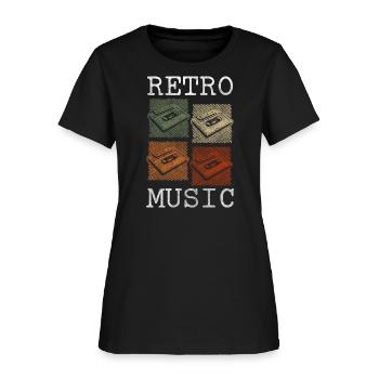 Cassette 80s Music Old School Vintage Player - Women's T-Shirt - black - Front