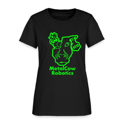 MetalCowLogo GreenOutline - Women's T-Shirt