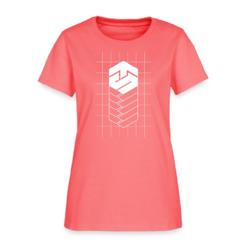 Tech Steve White V-Groved Collection - Women's T-Shirt