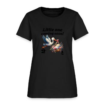 Expectant Mother Stork Brings The Beautiful News - Women's T-Shirt - black - Front