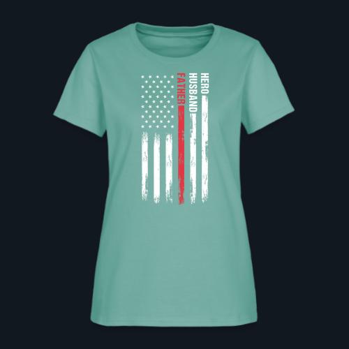 American Best Dad Hero Husband Father - Women's T-Shirt