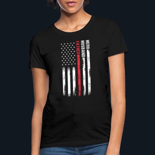 American Best Dad Hero Husband Father - Women's T-Shirt