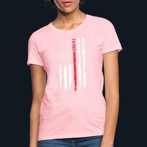 American Best Dad Hero Husband Father - Women's T-Shirt