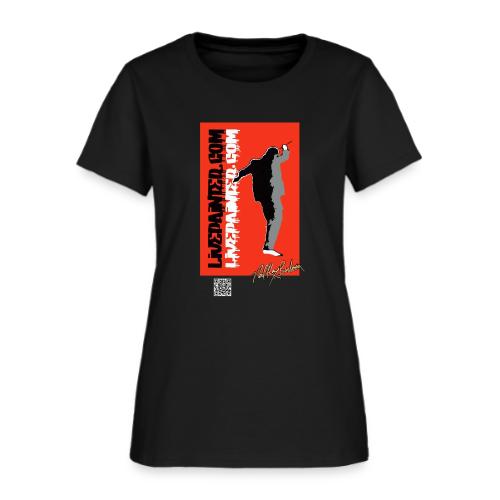 Backside Livepainter.com red logo - Women's T-Shirt