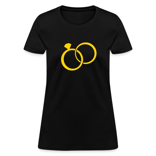 Bride Groom Wedding Rings - Women's T-Shirt