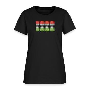 Hungary HEARTS Flag - Women's T-Shirt - black - Front