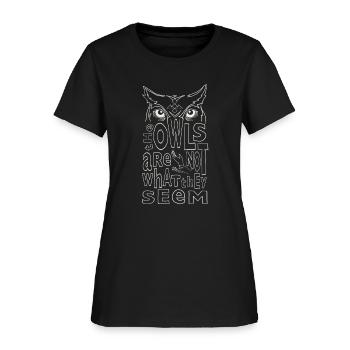 Twin Peaks Owls Are Not What They Seem Graphic - Women's T-Shirt - black - Front