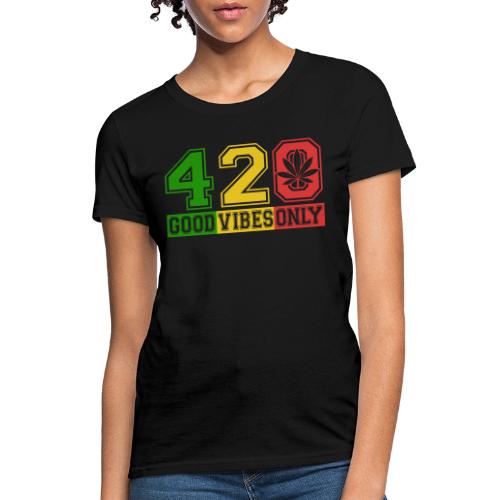 Witty 420 GoodVibes Herb Weed Marijuana Design - Women's T-Shirt