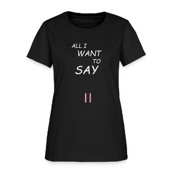 pregnancy announce t shirt - Women's T-Shirt - black - Front