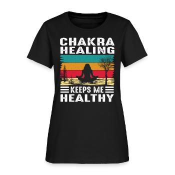 Chakra Healing | Yoga Meditation Chakra Gifts - Women's T-Shirt - black - Front