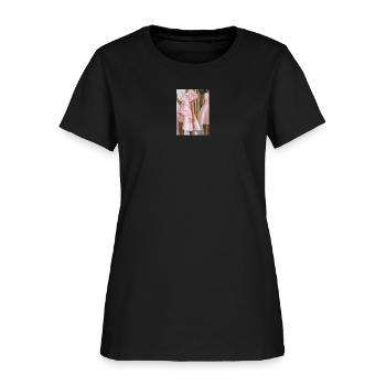 dress pink pic - Women's T-Shirt - black - Front
