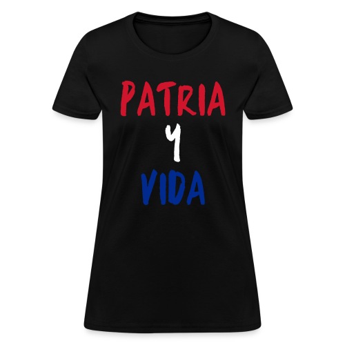 PATRIA Y VIDA (Cuban flag colors graffiti version) - Women's T-Shirt