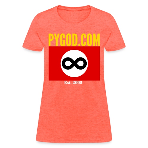 PYGOD.COM Infinity Flag Est 2005 (FRONT + BACK) - Women's T-Shirt
