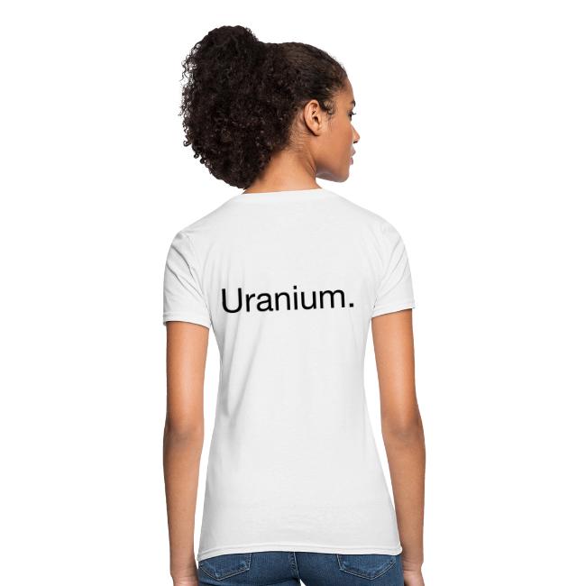 Uranium. Double-sided design. Black text.