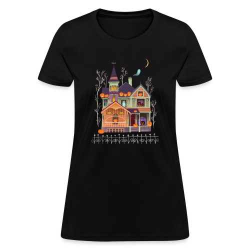 Jack-o'-lantern Haunted House - Women's T-Shirt