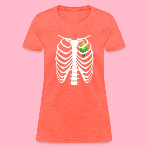 SimSkeleton Ribcage Plumbob Heart - Women's T-Shirt