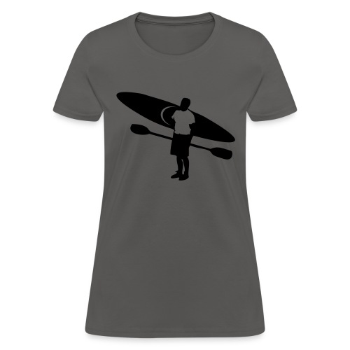 river kayak and paddler outdoors - Women's T-Shirt