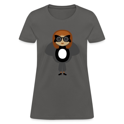 Alphabet Letter O -Fashion Girl with Strange Eyes - Women's T-Shirt