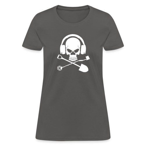 Silver Pirate Logo White LARGE TRANS - Women's T-Shirt