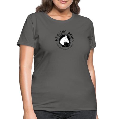 Healing Reins logo 2015 bw circle - Women's T-Shirt