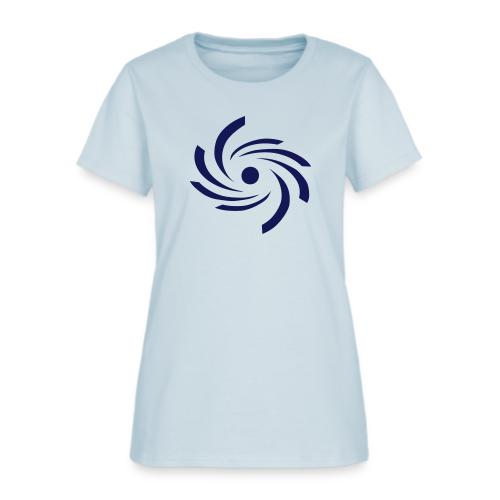 Camiseta para mujer con el símbolo de huracán azul oscuro de Huracanes Caribe