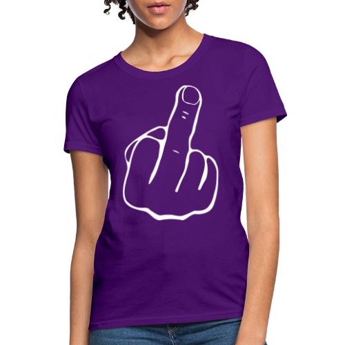 Middle Finger | White - Women's T-Shirt