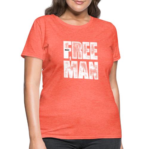 FREE MAN - White Graphic - Women's T-Shirt