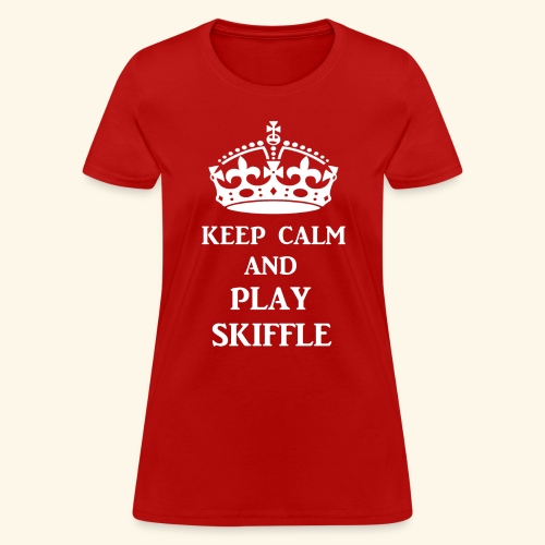 keep calm play skiffle wh - Women's T-Shirt