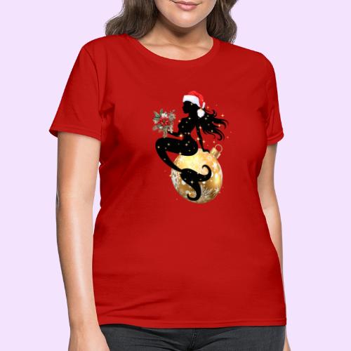 Merry Mermaid - Christmas Edition Design - Women's T-Shirt